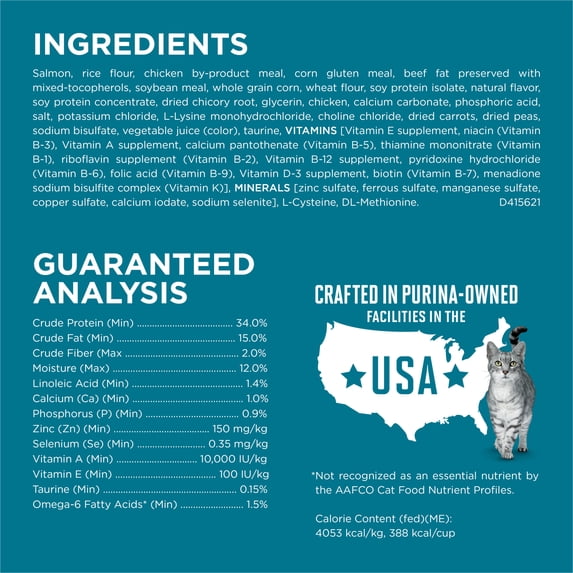 Purina ONE Tender Selects Blend With Real Salmon Digestive Care Natural Dry Cat Food, 7 lb.