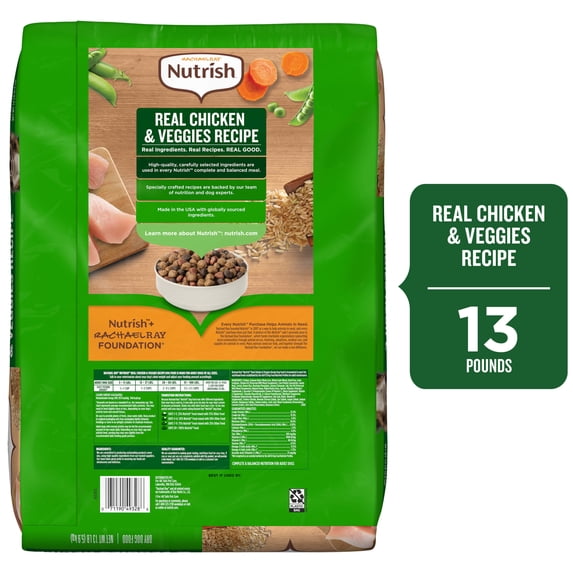 cfa210a4-6c6f-43d8-8fb3-4302b1b516d9.04c6e7f36d810e1b2da6a9c7ed4b1d10 Rachael Ray Nutrish Adult Dry Dog Food Real Chicken & Veggies Recipe, 13 lb.